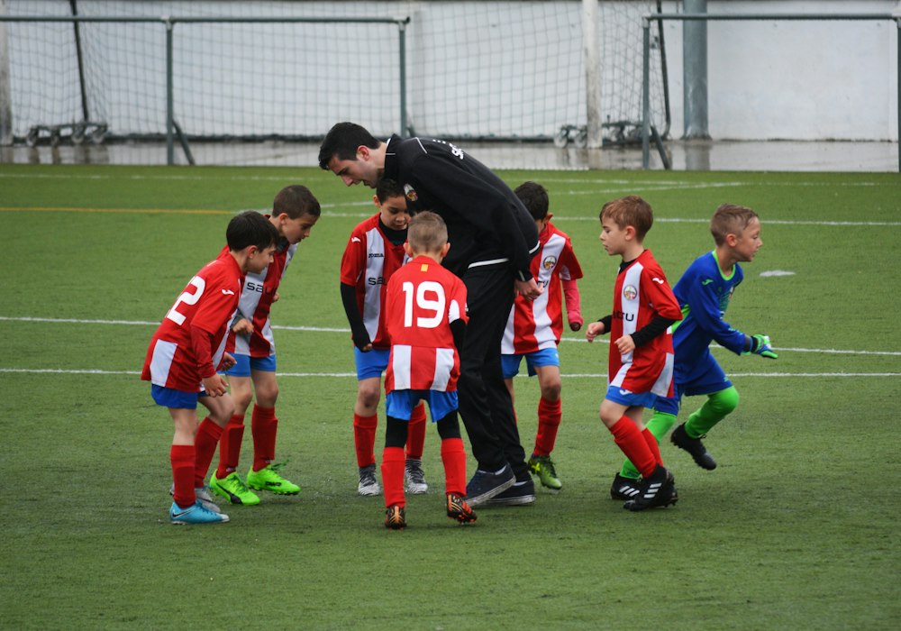 Young athletes on a team